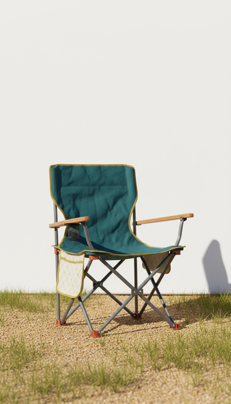Trail Compact Foldable Camp Chair Terracotta Finish