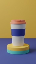 Ceramic travel mug with spill-proof lid