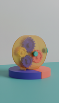 Neon acrylic kitchen timer with tactile dial