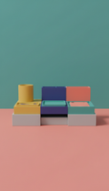 Modular silicone desk organizer with magnetic clips